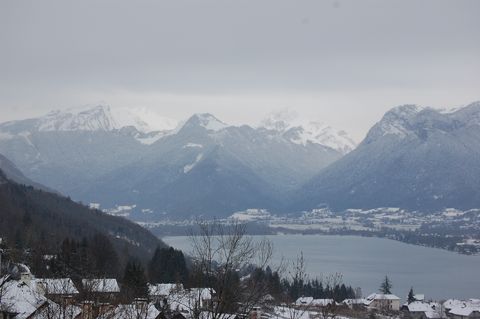 Photo panorama annecy sous la neige