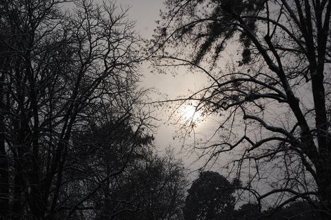 Photo du soleil derrière les nuages