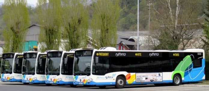 Flotte de bus de la Sibra à Annecy