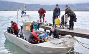 Plongée en recycleur lac d'Annecy