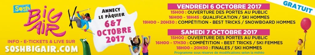 Programme du Sosh Big Air 2017