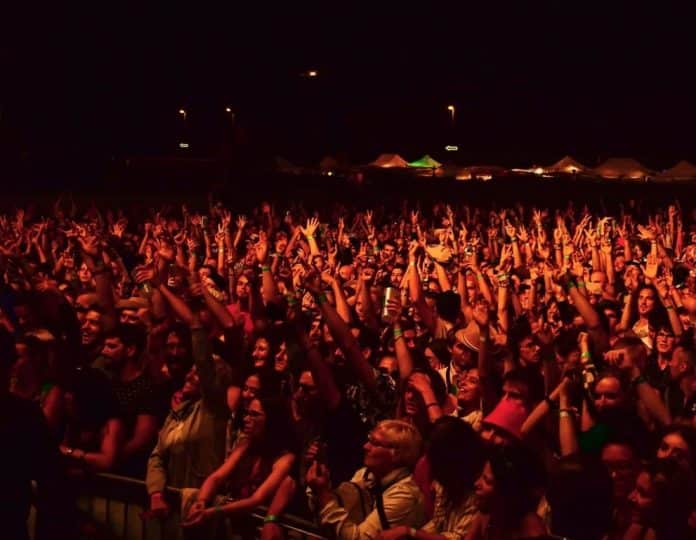 Foule de gens à un festival