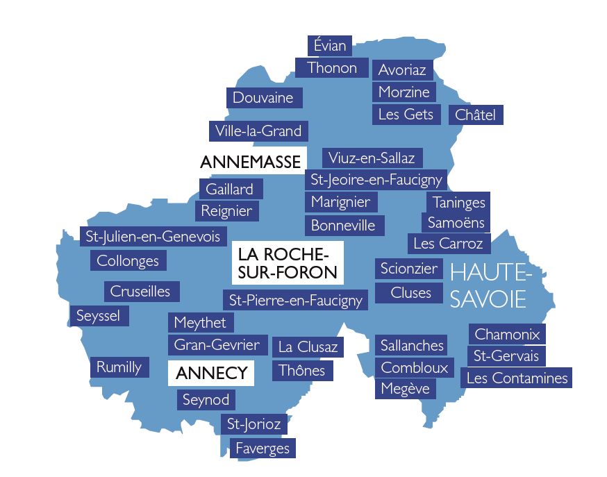 Städte in HauteSavoie