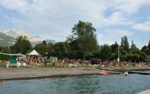 Plage de Menthon-Saint-Bernard Lac d'Annecy