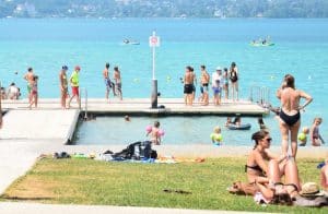 Plage de Sévrier lac d'Annecy