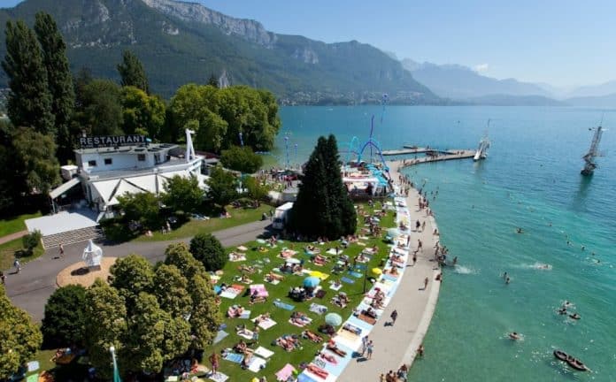 Plage de l'Impérial à Annecy