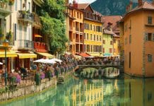 paysage veille Annecy lac et terrasses