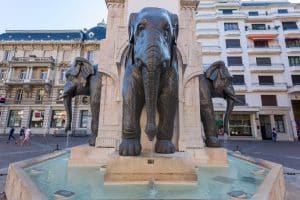 Chambéry la place des Eléphants