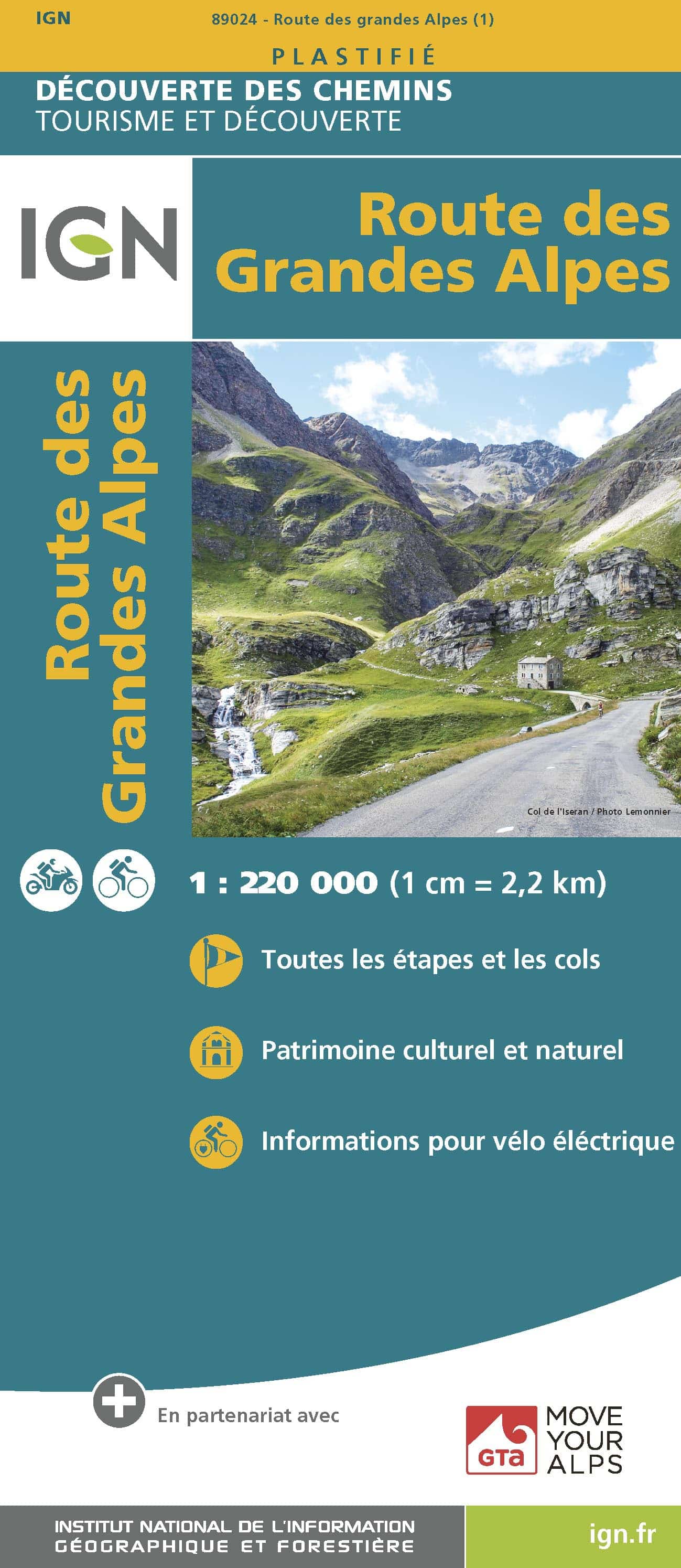 Map parcours randonnée Grandes Alpes