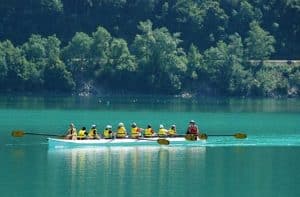 Aviron sur le lac du Bourget