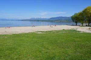 Plage d'Excenevex en Haute-Savoie