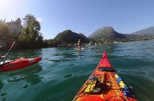 Kayak sur le lac d'Annecy