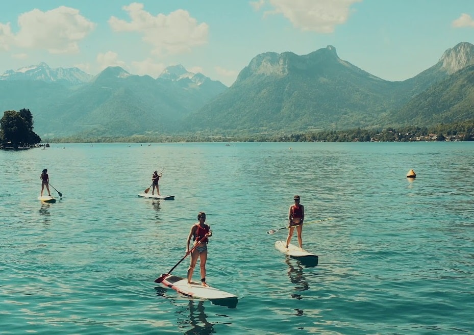 Stand Up Paddle op het meer van Annecy advies en verhuur