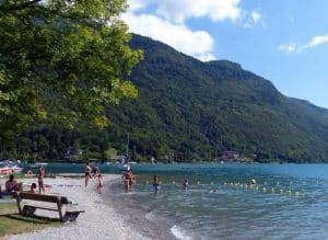 Plage d'Angon à Talloires