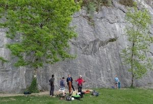 Mur d'escalade naturel de Duingt