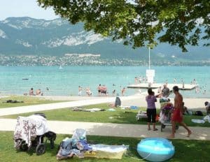 Plage de Sévrier Lac d'Annecy