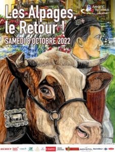 affiche de la descente des alpages 2022