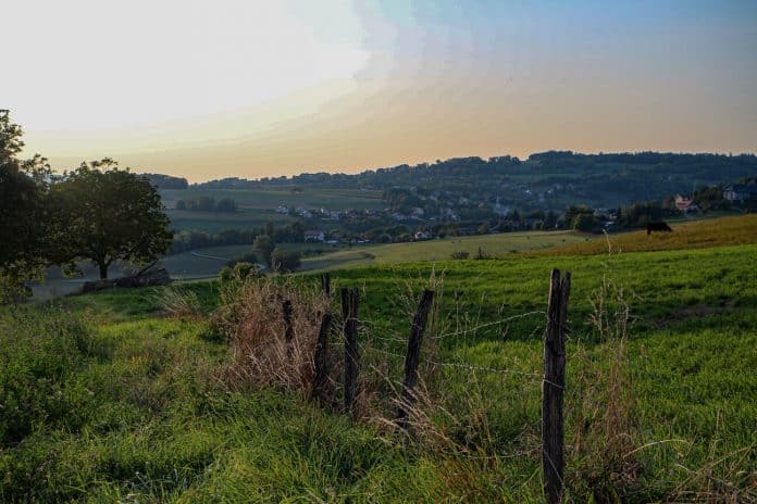 campagne Nonglard au coucher du soleil