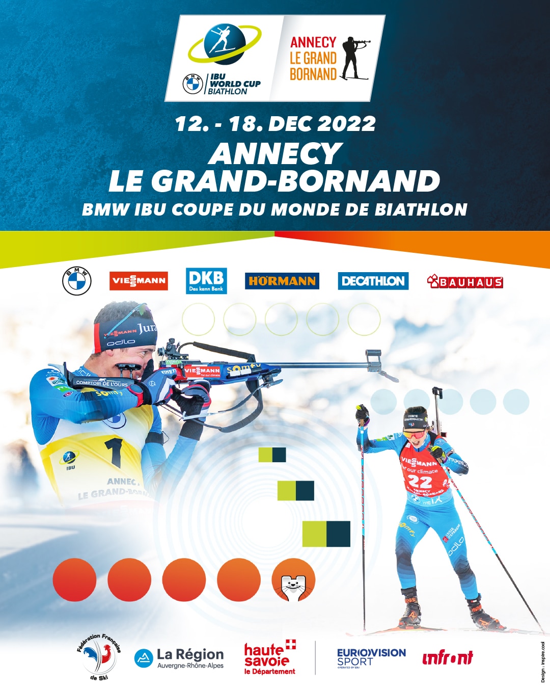 affiche de la coupe du monde de biathlon grand bornand 2022