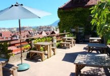 terrasse de l'hôtel du château annecy