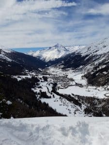 vue sur val cenis sentier raquettes