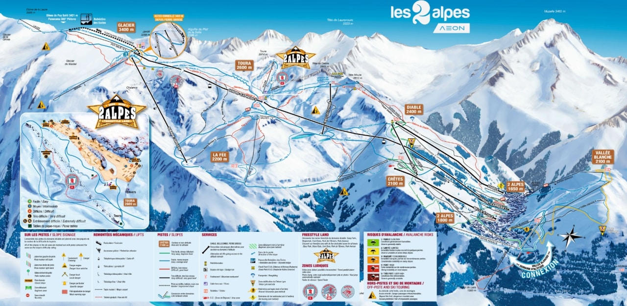 plan des pistes 2 alpes