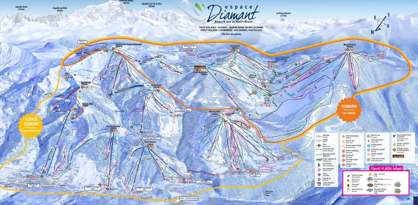 plan des pistes les saisies