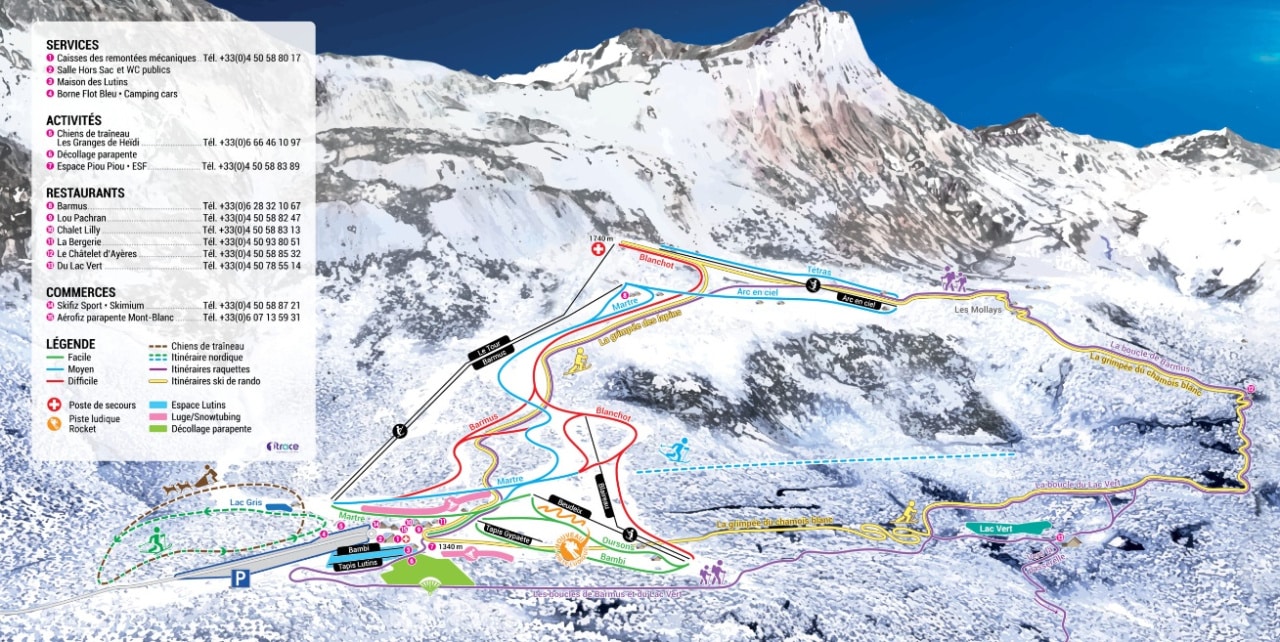 plan des pistes plaine joux