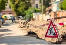 route en travaux