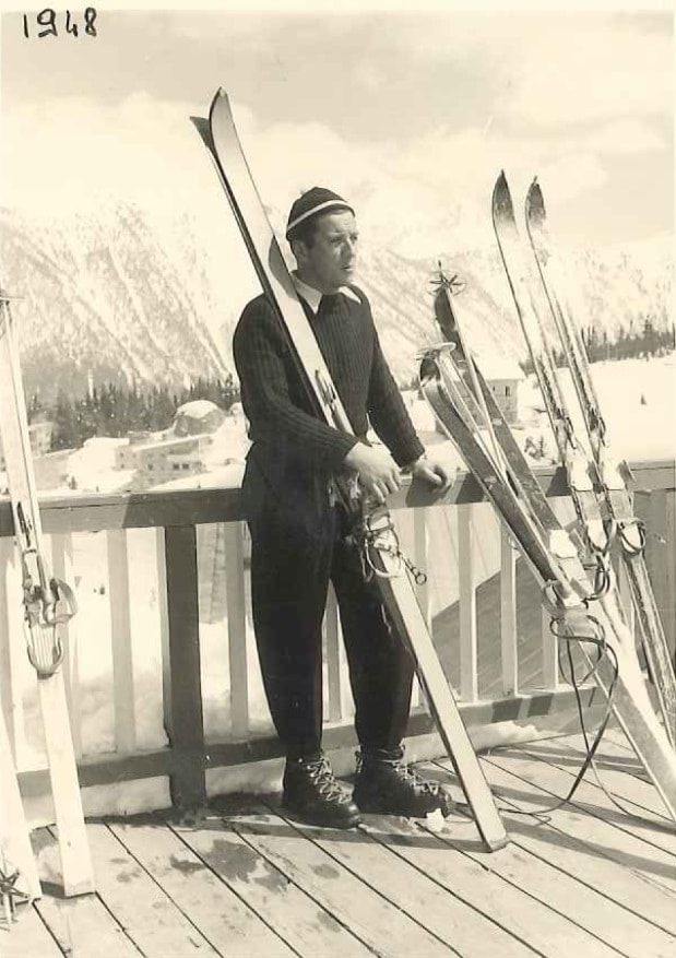 skieur à courchevel en 1948