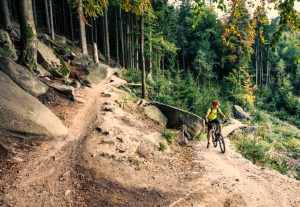 VTT sur sentier aménagé