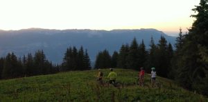 coucher de soleil vtt