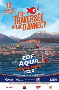 affiche traversée lac annecy