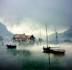 village pêcheurs lac annecy