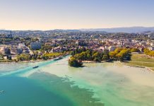 lac annecy vue aérienne