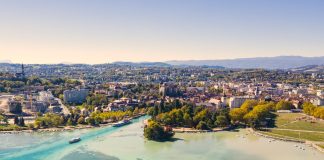 lac annecy vue aérienne