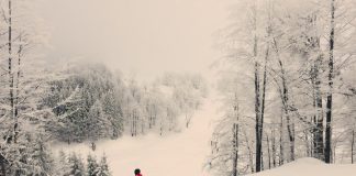 skieur débutant sur une piste