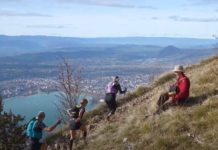 trail dans le veyrier au dessus d'Annecy