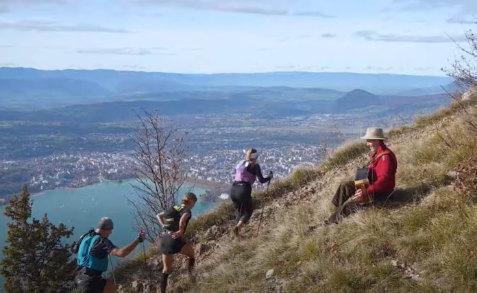 trail dans le veyrier au dessus d'Annecy