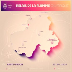 carte haute-savoie relai de la flamme