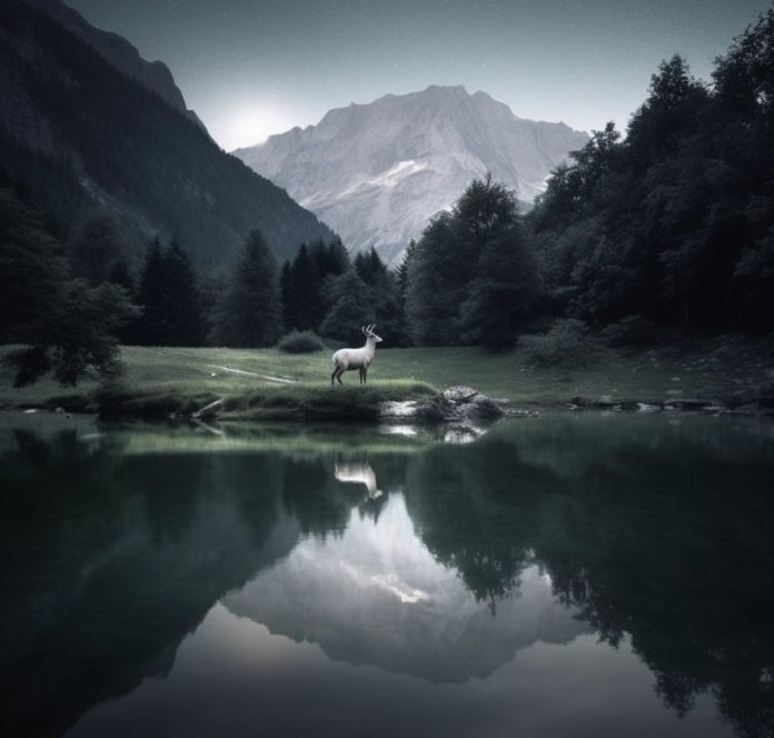 chamois blanc lac vert passy haute-savoie