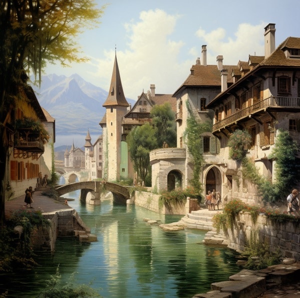 Annecy en 1860 thiou