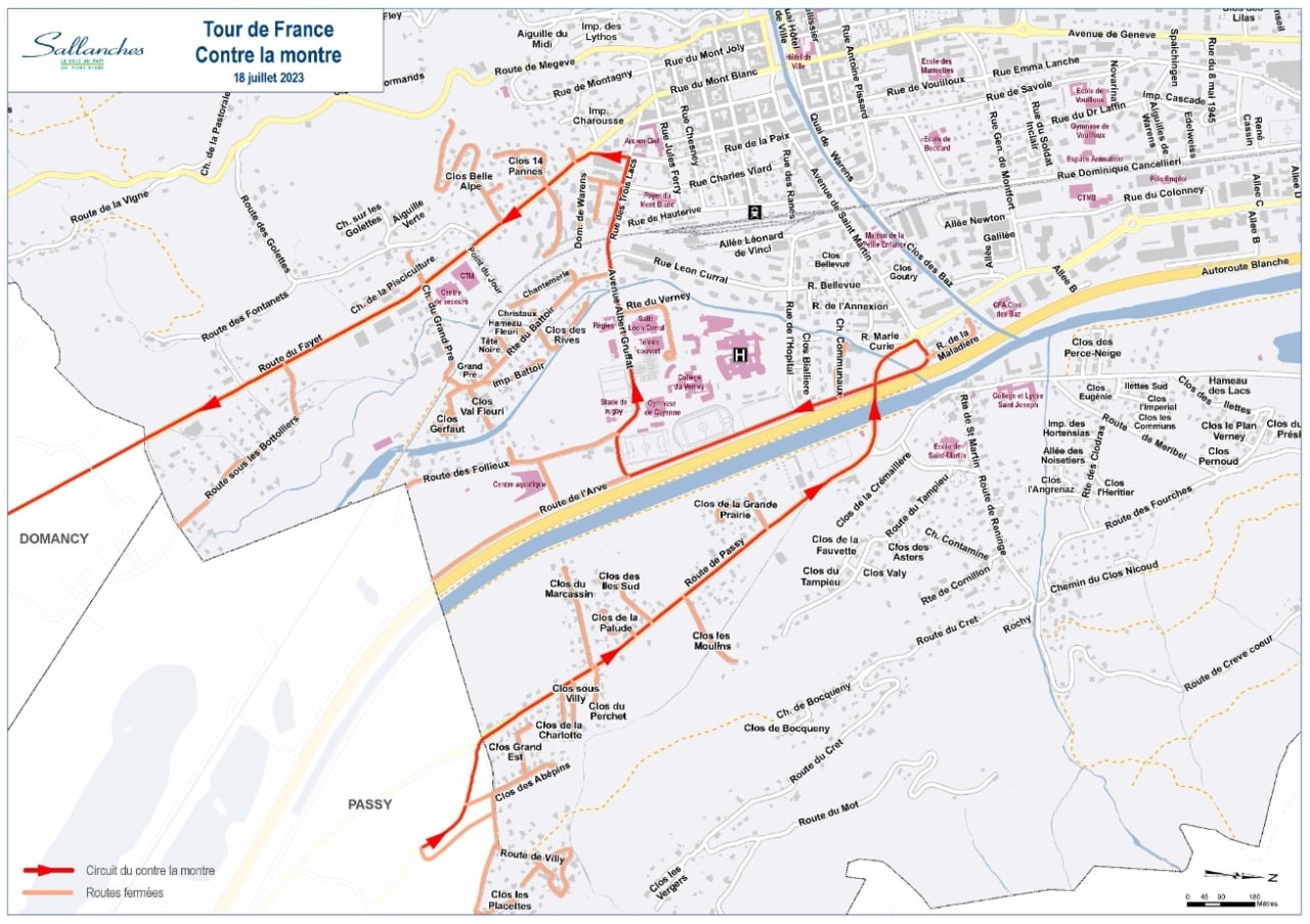 tour de france plan sallanches © Sallanches