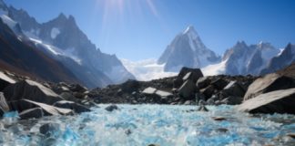 mer de glace qui se verdit