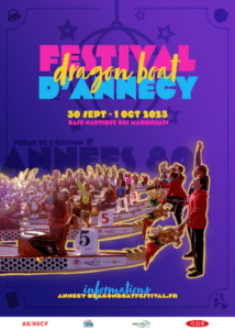 Affiche course Dragon boat Annecy 2023