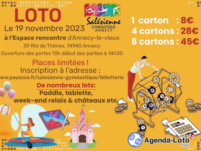 Loto gymnastique Annecy novembre