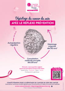 Affiche cancer du sein octobre rose 2023