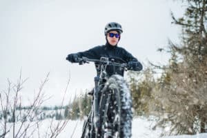 randonnée en vtt sur neige au grand bornand