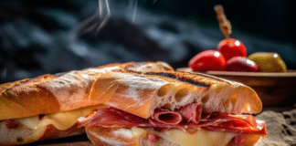 Sandwich à la raclette manger sur le pouce Annecy