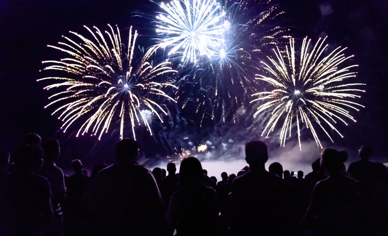 Feu d'artifice jour de l'an Annecy et environs